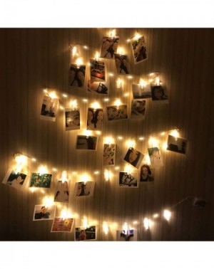 Indoor String Lights 40led 20clips Upgraded Picture Clip Lights- Beautiful Gifts and Memories- DIY Shapes Ambiance Lighting f...