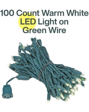 Outdoor String Lights Christmas Light - 100 Count Warm White LED Light on Green Wire for Christmas Tree- Indoor and Outdoor P...