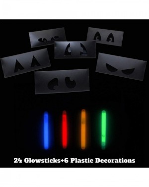 Party Favors Halloween 6 Pieces Plastic Eye Decorations with 24 Glow in The Dark Long Lasting Glow Sticks Festive Party Suppl...