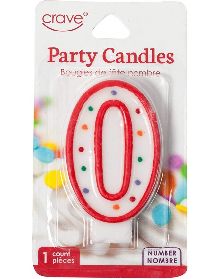 Cake Decorating Supplies Polka Dot Number Birthday Candle Cake Topper - 0 Candle - Number 0 - CE18QGUXC2S $9.10