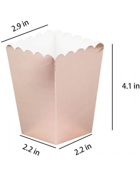 Favors Rose Gold Open-Top Popcorn Box Set of 36 Popcorn Favor Boxes Cardboard Candy Container Parties Mini Paper Popcorn Cont...