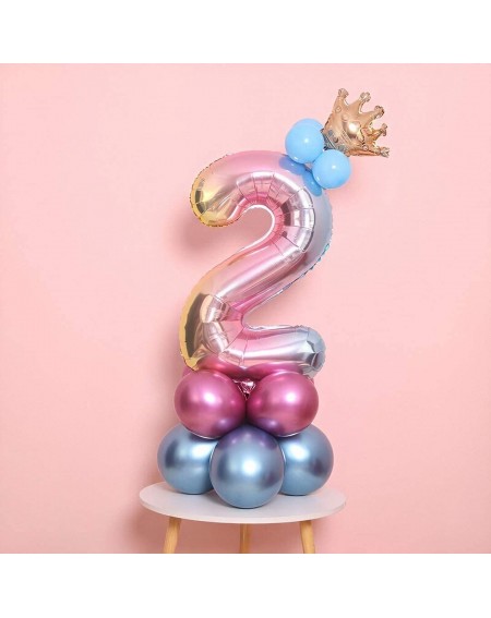 Balloons Garland Ballon for Birthdays Arch Kits Foil Metallic Number Ballons Decorations Crown Rainbow Letter Balloon for Bab...
