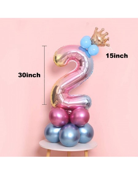 Balloons Garland Ballon for Birthdays Arch Kits Foil Metallic Number Ballons Decorations Crown Rainbow Letter Balloon for Bab...
