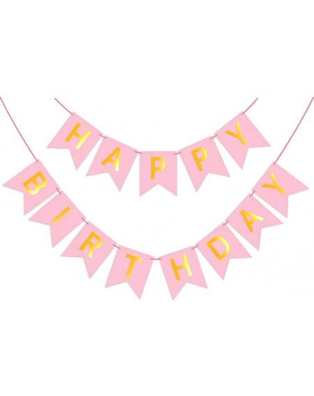 Banners Happy Birthday Banner Bunting- 6.3&7.8 inches Big Birthday Party Decorations- Perfect for Home Or Outdoor Happy Birth...