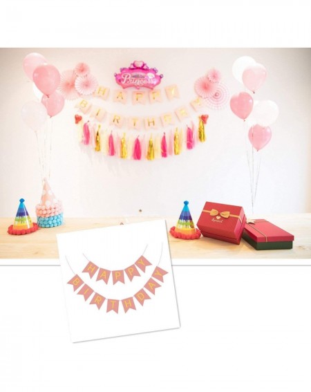Banners Happy Birthday Banner Bunting- 6.3&7.8 inches Big Birthday Party Decorations- Perfect for Home Or Outdoor Happy Birth...