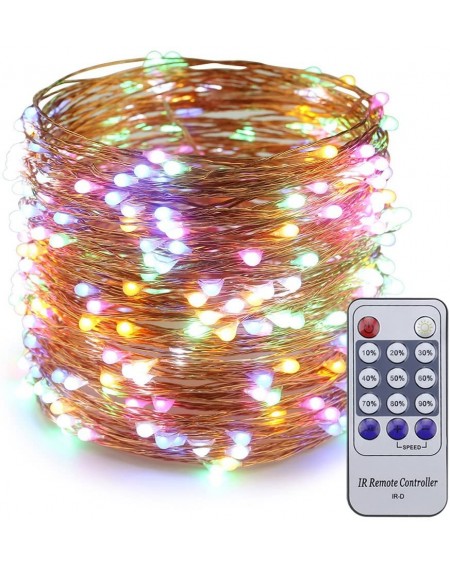 Outdoor String Lights 99ft Led String Lights- 300 Led Fairy Starry Lights on 30M Copper Wire String Lights + 12V DC Power Ada...