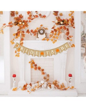 Banners & Garlands Jute Burlap Bride to Be Banner with Maple Fall Themed Bridal Shower Party Decoration - C319E0EIER8 $7.32