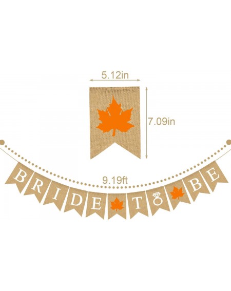 Banners & Garlands Jute Burlap Bride to Be Banner with Maple Fall Themed Bridal Shower Party Decoration - C319E0EIER8 $7.32
