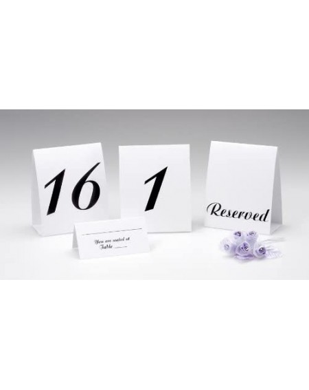 Place Cards & Place Card Holders VL2016A 1-15 Table Reservation Number Tents Place Card- White- 15-Pack - CE1165H6RWT $8.34