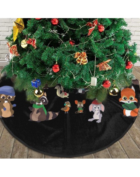 Tree Skirts Woodland Critters Christmas Tree Skirt-Xmas Holiday Decoration-Home Party Trees Dress Ornaments - C1192I9A2UE $11.84