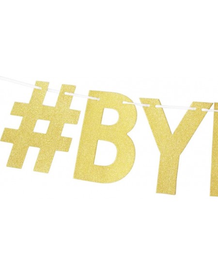 Banners & Garlands Gold Glitter Bye Felicia Banner Going Away Funny Decorations Bunting Photo Booth Props Signs Garland - C91...