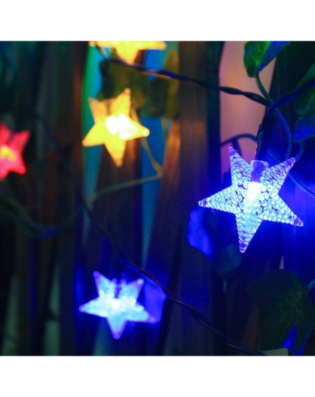 Outdoor String Lights 50 LED Solar Star String Lights- 8 Modes Multicolor Solar String Lights Outdoor Waterproof Colored Sola...