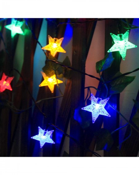 Outdoor String Lights 50 LED Solar Star String Lights- 8 Modes Multicolor Solar String Lights Outdoor Waterproof Colored Sola...
