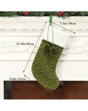 Stockings & Holders 4 Pack Knit Christmas Stocking-15.7 inches Knitted Classic Xmas Cuff Stockings-Rustic Personalized Stocki...