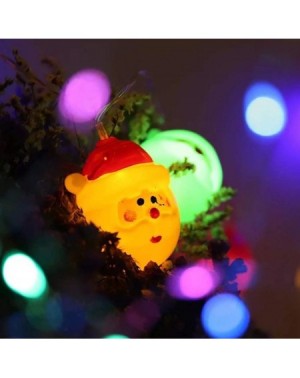 Outdoor Lighting Hooks Christmas Lights- 3/1.5m Multi-Color Santa Snowman Lights- Suitable for Christmas Trees- Parties- Gard...