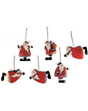 Ornaments Tin Santa Christmas Ornaments - 1-Pack- 12 Total Count - Great for Holiday Celebrations- Themed Parties- and Home D...