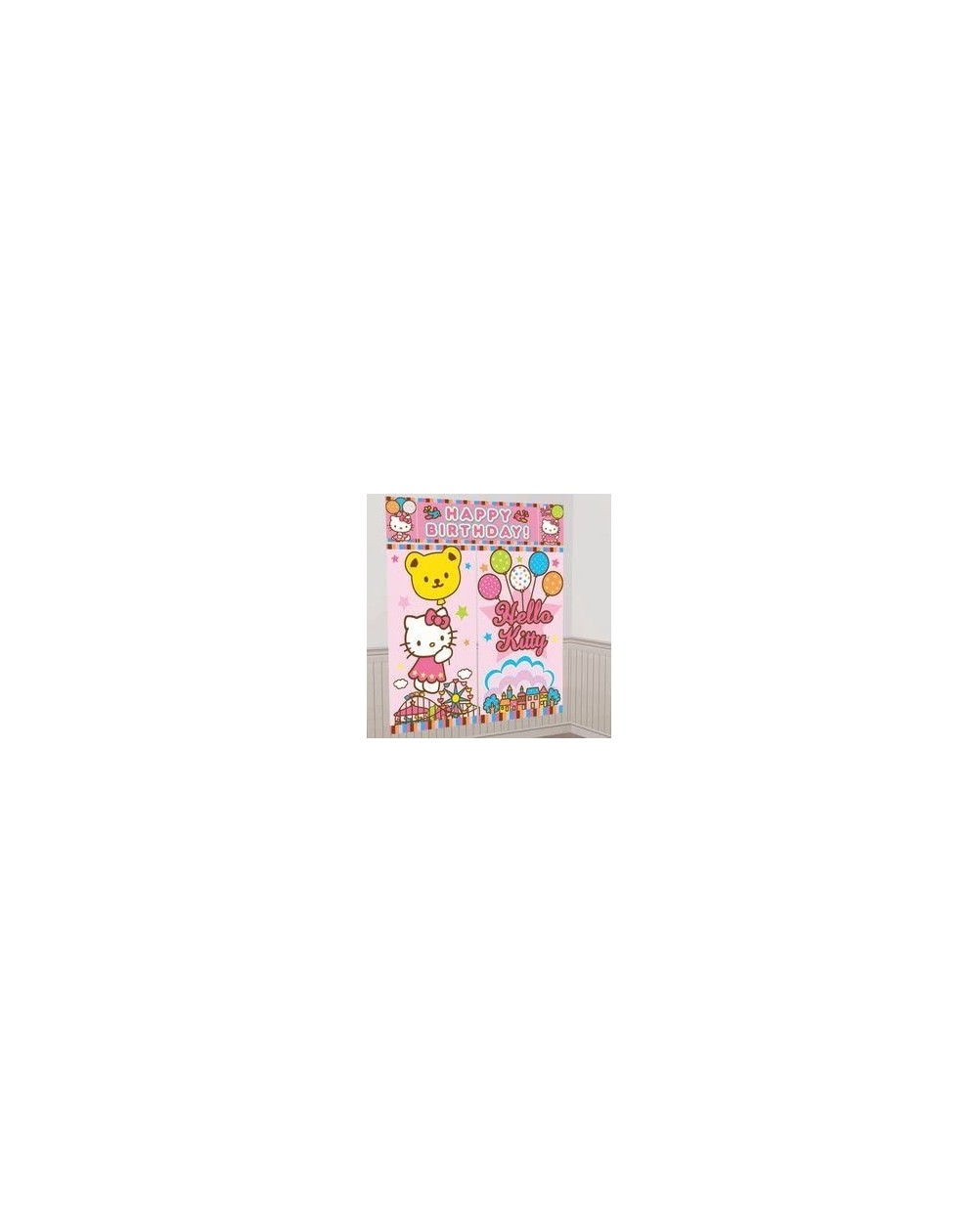 Balloons Hello Kitty Balloon Dreams Scene Setter Decoration Set - CU11K2HYM1V $15.77