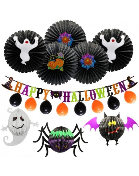 Banners Halloween Party Decoration Supplies Include Happy Halloween Banner Party Balloons Spider Ghost Bat Honeycomb Balls Ha...