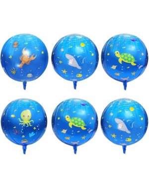 Balloons 22 Inches Large Reusable 4D Under The Sea Animals Foil Balloons for Kids Birthday Ocean Themed Party Decorations- Pa...