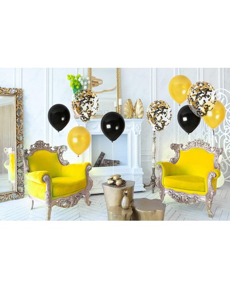 Balloons Gold Black Latex Balloons and Black Gold Confetti Balloon 38 Pack for Bumble Bee Baby Shower Birthday Party Congratu...