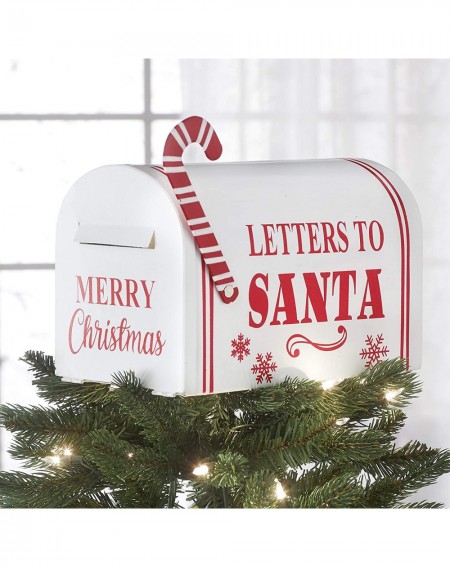 Tree Toppers Letters to Santa Iron Mail Box Christmas Tree Topper Decoration - CG19DSY7W04 $38.41