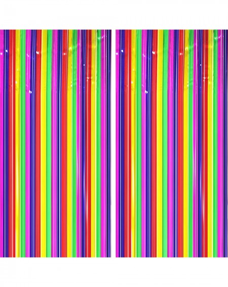 Photobooth Props Mexican Party Tinsel Foil Fringe Curtains - Rainbow 1st Birthday Baby Shower Hawaiian Beach Ball Disco Theme...