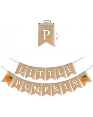 Banners & Garlands Burlap Little Pumpkin Banner Fall Autumn Baby Shower Party Birthday Garland Supplies - CK18Z8COKIA $12.12