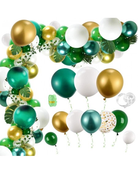 Balloons 123 Pieces Jungle Safari Balloons Garland Arch Kit with Palm Leaves- Ivy Vines and Balloon Strip for Baby Shower Bir...