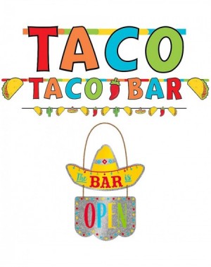 Party Packs Fiesta Taco Bar Party Supplies Decorations for Cinco De Mayo and Mexican Theme Parties - Banner Garland & Sign - ...