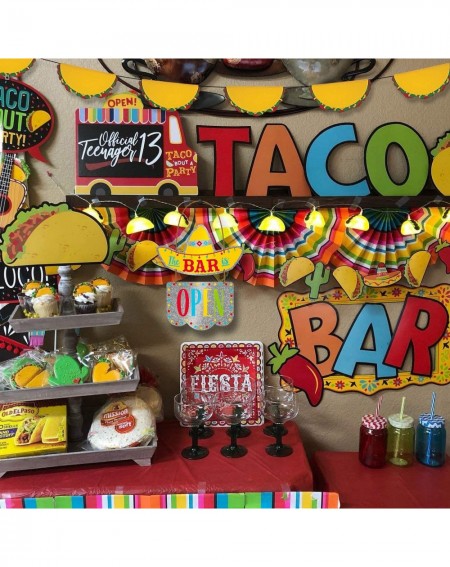 Party Packs Fiesta Taco Bar Party Supplies Decorations for Cinco De Mayo and Mexican Theme Parties - Banner Garland & Sign - ...