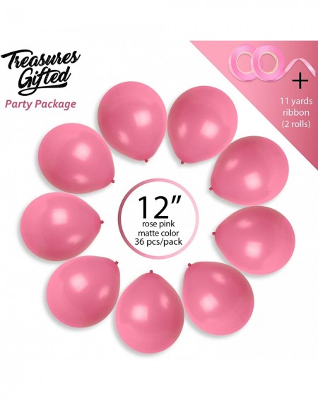 Balloons Matte Rose Pink Balloons 36 Pack Latex 12 Inch Latex French Rose Balloon Valentine's Day Decoration for Wedding Enga...