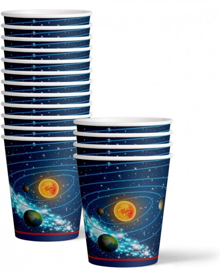 Party Packs Solar System Outer Space Birthday Party Supplies Set Plates Napkins Cups Tableware Kit for 16 - CG12BJHOJ5V $11.93