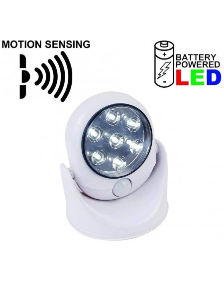 Outdoor String Lights Aurora Golden Motion Sensing Battery Operated LED Spot Light- Pure White- Uses 4 AA Batteries- 3 Pack -...