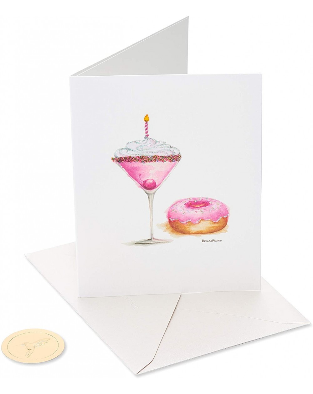 Cake Decorating Supplies Birthday Card (Martini and Donut) - C718UN2KYWE $7.85