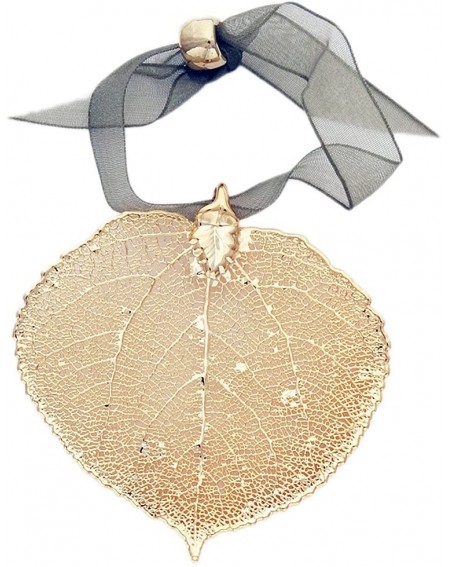 Ornaments Leaf Ornament - Aspen- Gold Plated- Real Leaves - CK111WFR3W7 $31.39