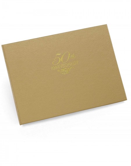 Guestbooks Wedding Accessories 50th Anniversary Gold Guest Book - C1114FSV77Z $40.13