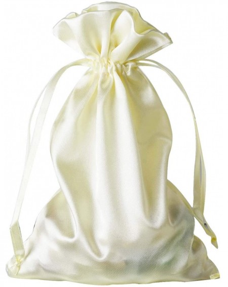 Favors 60 pcs 6x9-Inch Yellow Satin Drawstring Bags - Wedding Party Favors Jewelry Pouch Candy Gift Bags - Yellow - CR12MY0S6...