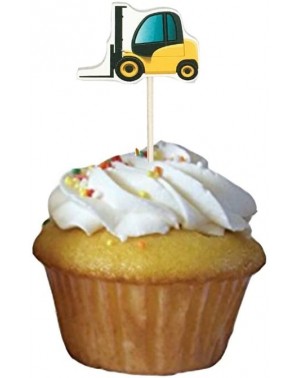 Cake & Cupcake Toppers 24 Truck Tractor Excavator Dumpers Car DIY Toothpicks Cupcake Toppers for Kids Party - CE188NHT3KH $10.88