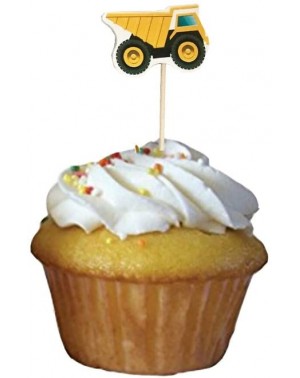 Cake & Cupcake Toppers 24 Truck Tractor Excavator Dumpers Car DIY Toothpicks Cupcake Toppers for Kids Party - CE188NHT3KH $10.88
