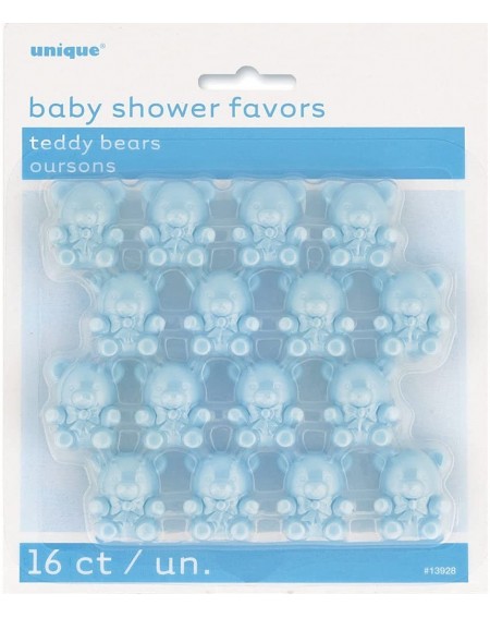 Favors Plastic Blue Teddy Bear Boy Baby Shower Favor Charms - C911JDNO1P7 $6.93