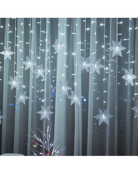 Indoor String Lights LED Indoor Window Curtain String Light 8 Modes Waterproof for Outdoor Christmas Wedding Party Bedroom Sn...