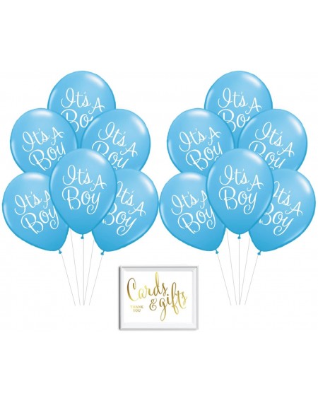 Balloons Bulk High Quality Latex Balloon Party Kit with Gold Cards & Gifts Sign- Baby Shower Elegant It's a Boy Printed 11-in...