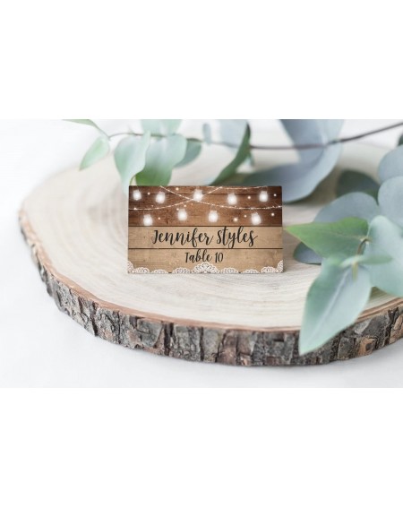 Place Cards & Place Card Holders 25 Table Place Cards- Rustic Wood- Perfect for Weddings- Holidays- Dinner Parties- Birthdays...