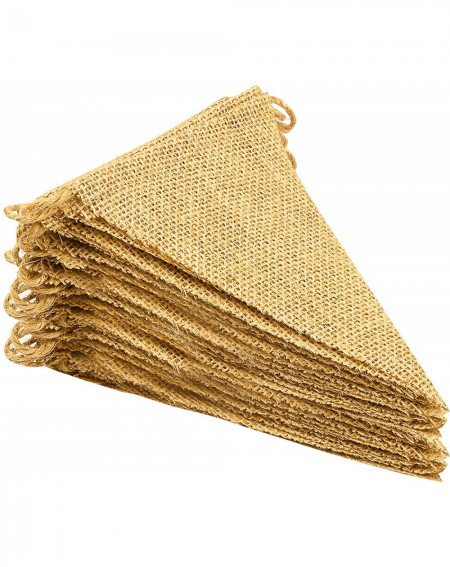 Banners & Garlands 48 Pcs Burlap Banner- 36 Ft Triangle Flag-DIY Decoration for Holidays- Wedding- Camping- Party and Any Occ...