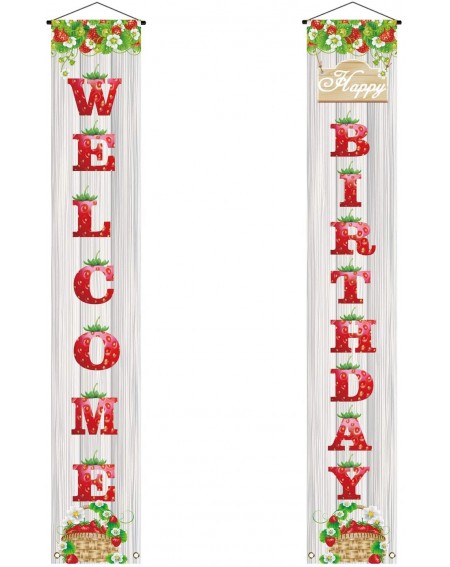 Banners & Garlands Strawberry Shortcake Birthday Party Decorations and Supplies Strawberry Birthday Banner Strawberry Party D...