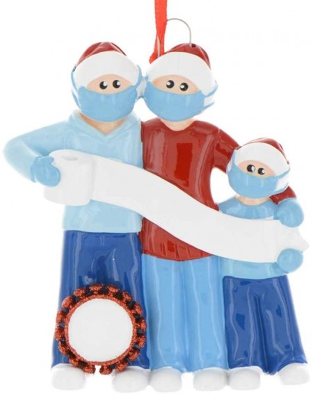 Ornaments Personalized Survival Family of 3/4/5/6 Christmas Tree Ornament- Pandemic Family- 2020 Home Quarantine Gifts Figuri...