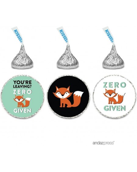 Banners & Garlands Funny Farewell Retirement Party Decorations- You're Leaving? Zero Fox Given (Graphic)- Chocolate Drop Labe...
