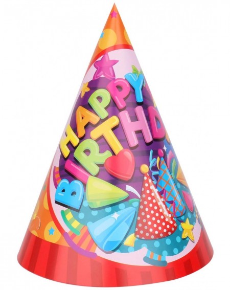 Party Hats Happy Birthday Party Hats Set of 12 - CH19DW7Y9RR $19.68