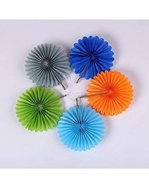 Tissue Pom Poms 5pcs 16" Tissue Paper Fan Party Hanging Fan Flower Wedding Birthday Showers Party Baby Shower Decorations (16...