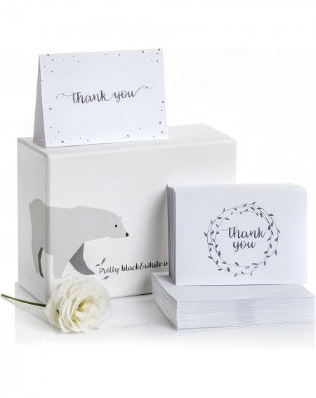 Invitations 100 Thank You Cards w/Self-Sticking Envelopes - Thank You Notes of Paper - Blank Inside/Back - Perfect for Any Oc...
